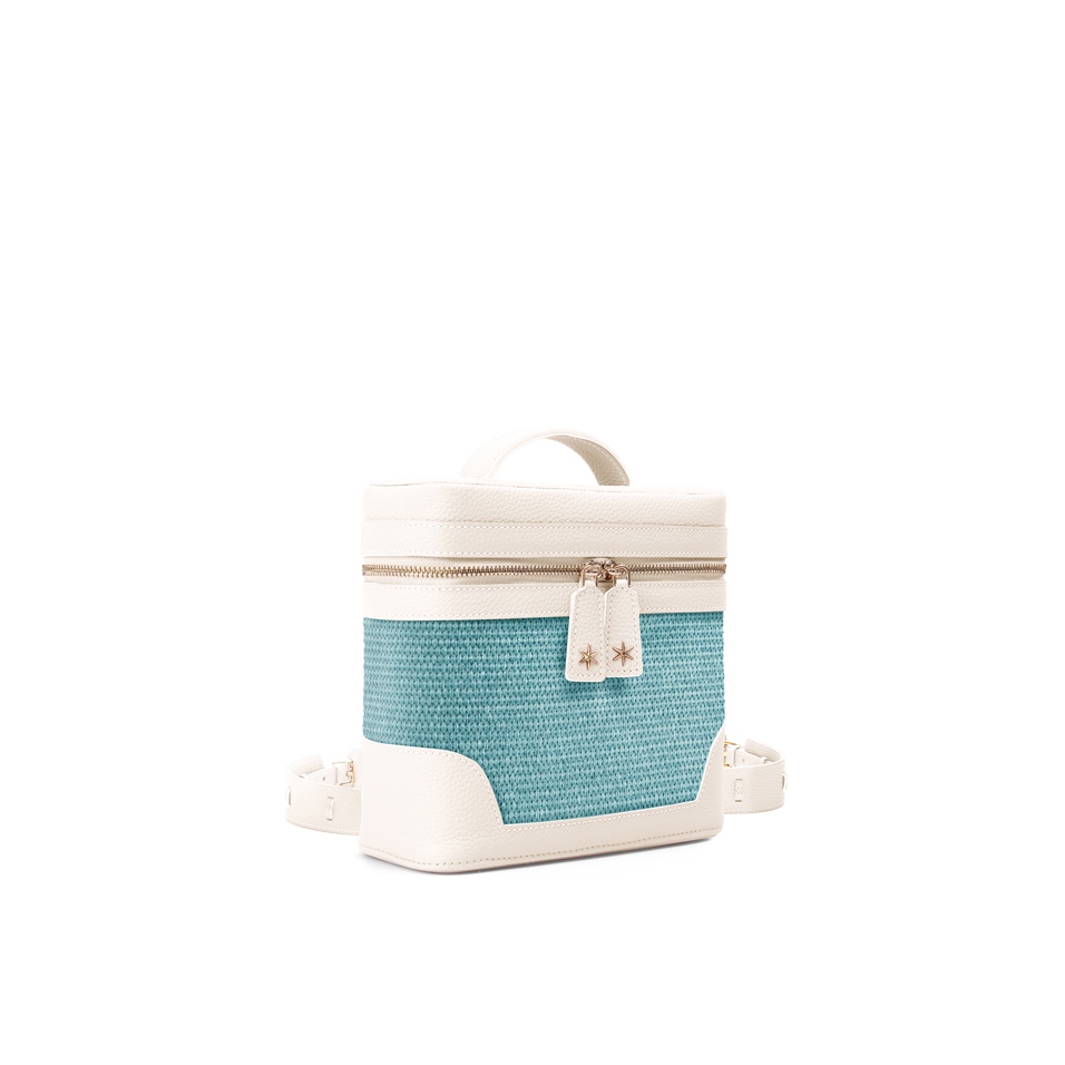 'Écrins Nacelle' Sac à dos Cuir Nappa Cream & Geai
