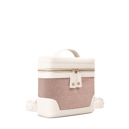 'Écrins Nacelle' Sac à dos Cuir Nappa Cream & Pèche