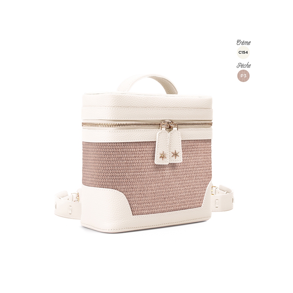 'Écrins Nacelle' Nappa Leather backpack Crème & Pèche