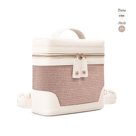 'Écrins Nacelle' Nappa Leather backpack Crème & Pèche