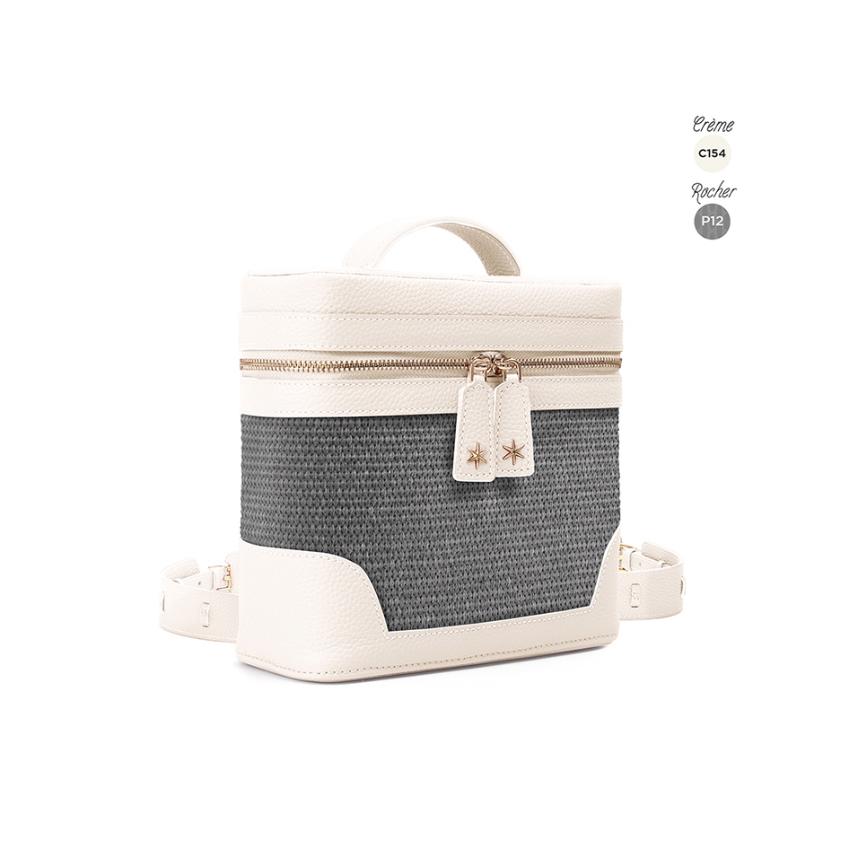 'Écrins Nacelle' Sac à dos Cuir Nappa Cream & Rocher