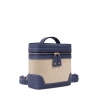 'Écrins Nacelle' Sac à dos Cuir Nappa Marine & Crème