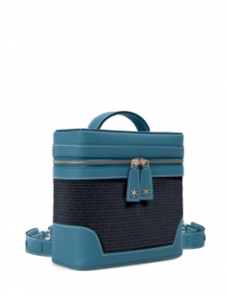 'Écrins Nacelle' Nappa Leather backpack Indigo & Tison