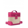 'Écrins Nacelle' Sac à dos Cuir Nappa Fuchsia & Crème