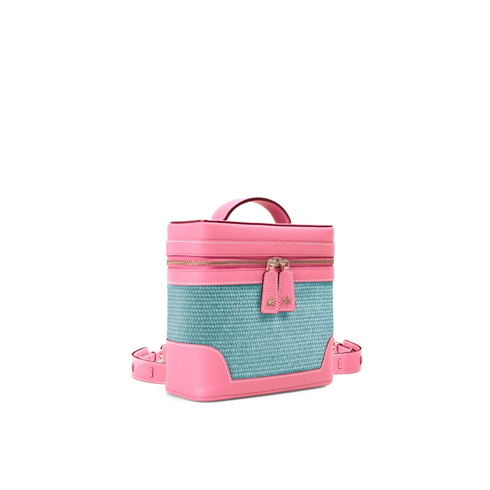 'Écrins Nacelle' Sac à dos Cuir Nappa Rose & Geai