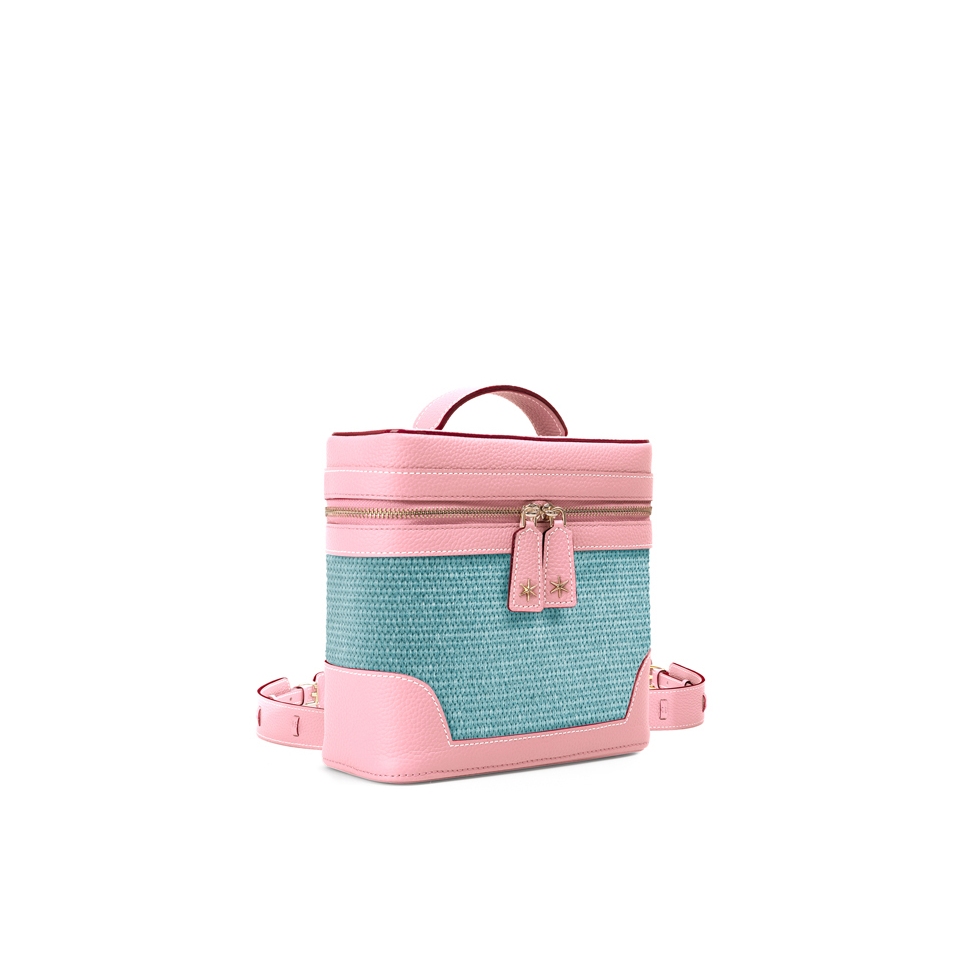 'Écrins Nacelle' Nappa Leather backpack Light Pink  & Geai