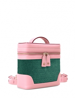 'Écrins Nacelle' Nappa Leather backpack Light Pink & Fougère