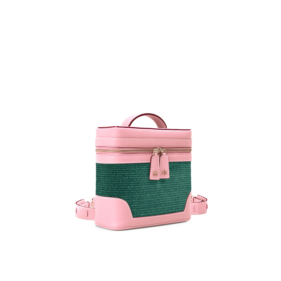 'Écrins Nacelle' Nappa Leather backpack Light Pink & Fougère