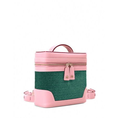 'Écrins Nacelle' Nappa Leather backpack Light Pink & Fougère