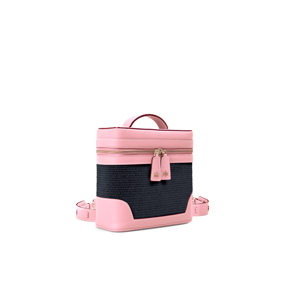 'Écrins Nacelle' Nappa Leather backpack Light Pink & Tison