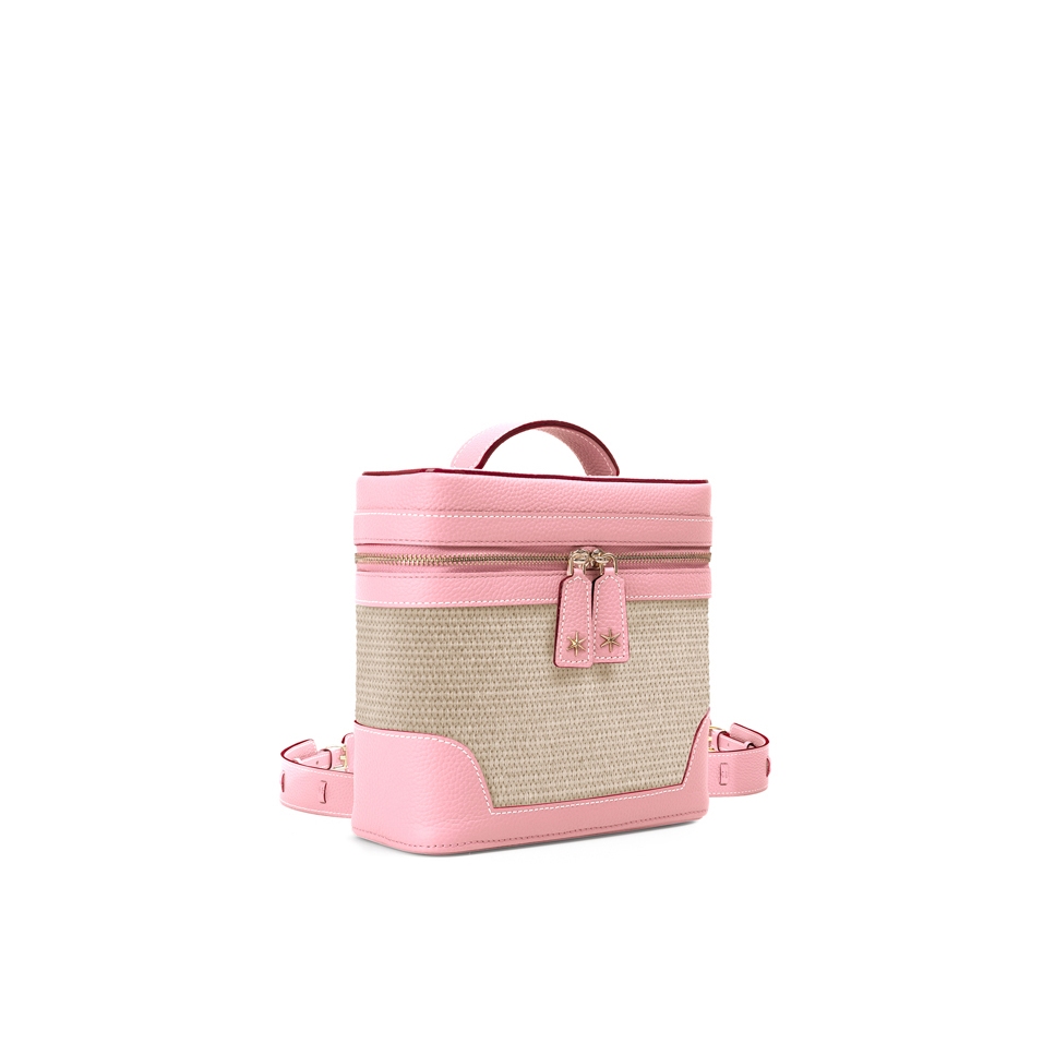 'Écrins Nacelle' Nappa Leather Light Pink & Crème