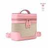 'Écrins Nacelle' Nappa Leather Light Pink & Crème