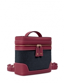 'Écrins Nacelle' Nappa Leather backpack Dark Red & Tison