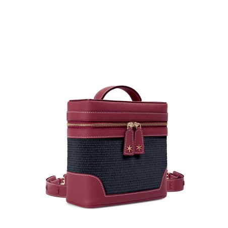 'Écrins Nacelle' Sac à dos Cuir Nappa Bordeaux & Tison