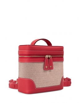 'Écrins Nacelle' Nappa Leather backpack Red & Crème
