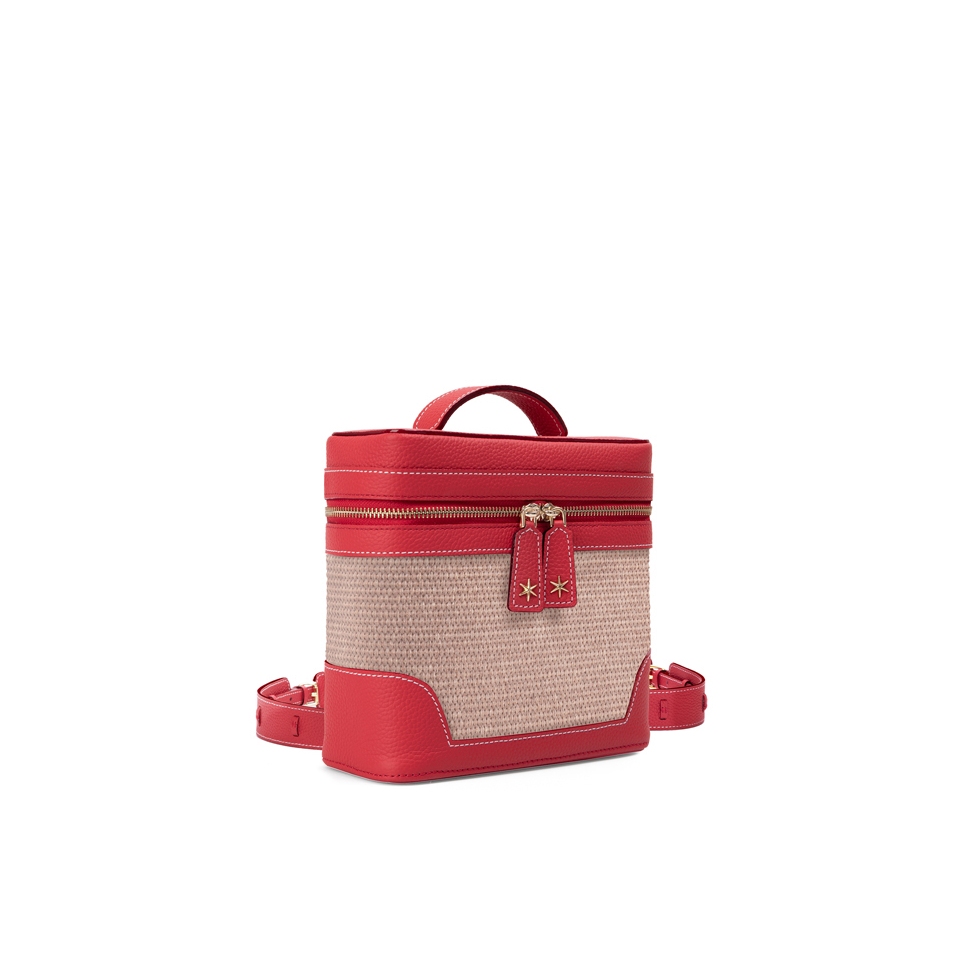 'Écrins Nacelle' Nappa Leather backpack Red & Crème