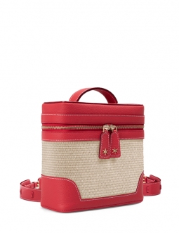 'Écrins Nacelle' Sac à dos Cuir Nappa Écrevisse & Crème