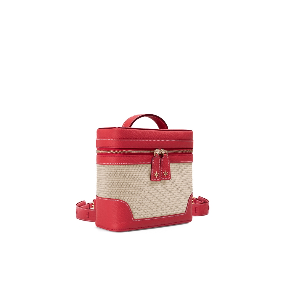 'Écrins Nacelle' Sac à dos Cuir Nappa Écrevisse & Crème