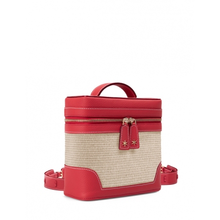 'Écrins Nacelle' Nappa Leather backpack Red & Crème