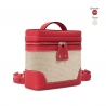 'Écrins Nacelle' Nappa Leather backpack Red & Crème
