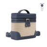'Écrins Nacelle' Sac à dos Cuir Nappa Bleu Nuit & Crème