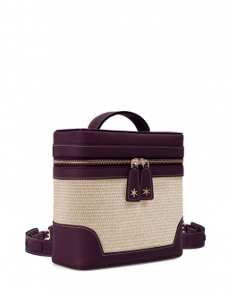 'Écrins Nacelle' Sac à dos Cuir Nappa Cassis & Crème