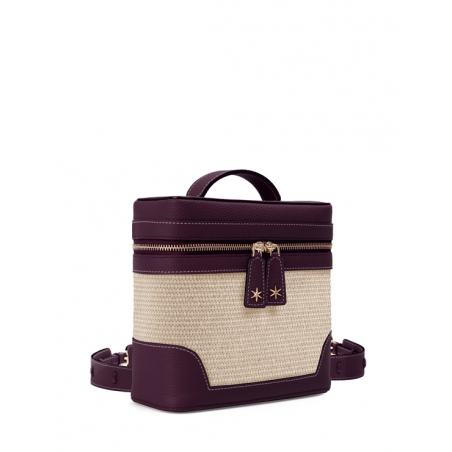 'Écrins Nacelle' Sac à dos Cuir Nappa Cassis & Crème