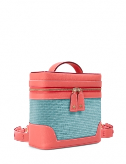 'Écrins Nacelle' Nappa Leather backpack Watermelon & Geai