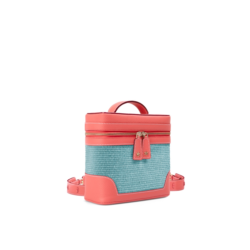 'Écrins Nacelle' Sac à dos Cuir Nappa Pastèque & Geai