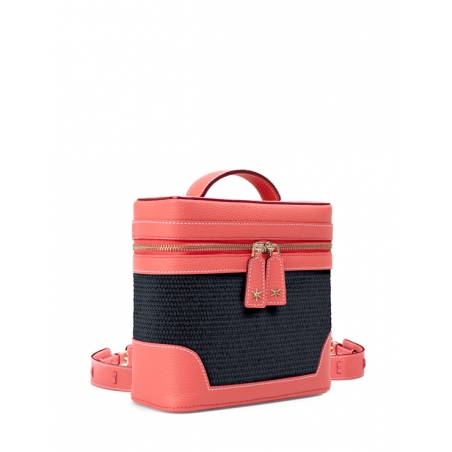 'Écrins Nacelle' Nappa Leather backpack Watermelon & Tison