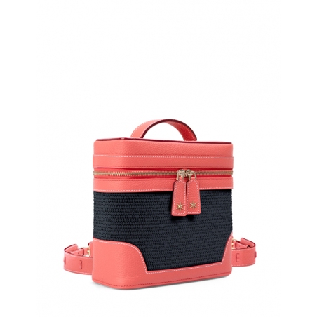 'Écrins Nacelle' Sac à dos Cuir Nappa Pastèque & Tison