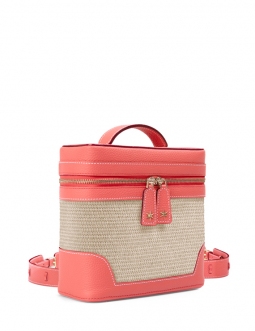 'Écrins Nacelle' Nappa Leather backpack Watermelon & Crème