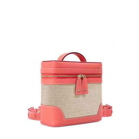 'Écrins Nacelle' Nappa Leather backpack Watermelon & Crème