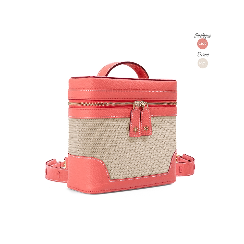 'Écrins Nacelle' Nappa Leather backpack Watermelon & Crème