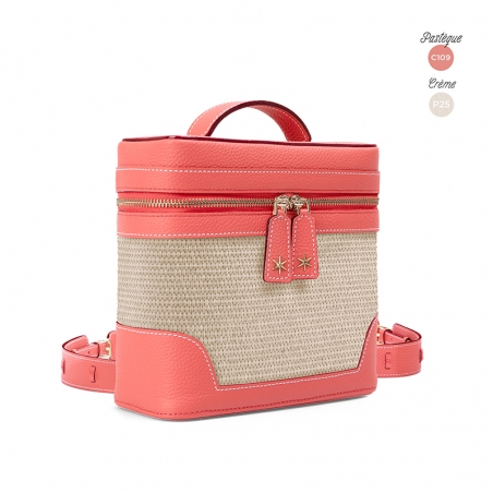 'Écrins Nacelle' Nappa Leather backpack Watermelon & Crème