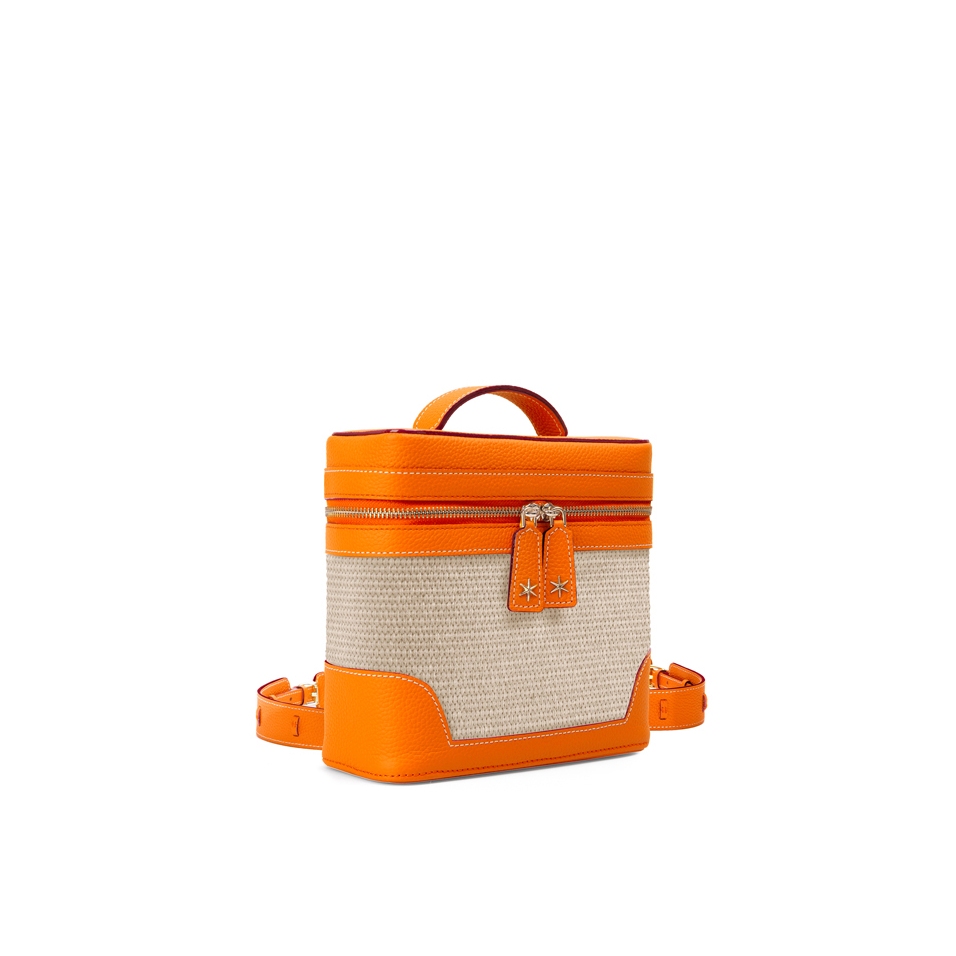 'Écrins Nacelle' Nappa Leather backpack Watermelon & Orange