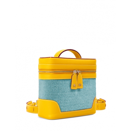 'Écrins Nacelle' Sac à dos Cuir Nappa Miel & Geai
