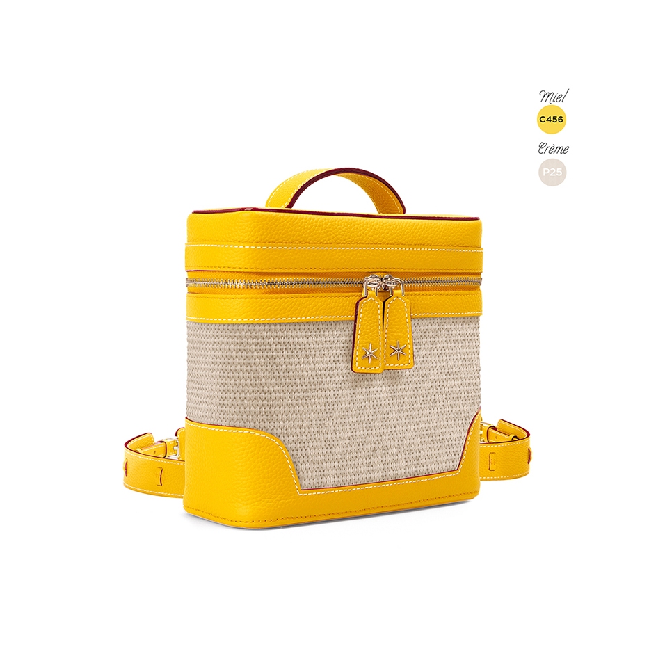 'Écrins Nacelle' Sac à dos Cuir Nappa Miel & Crème
