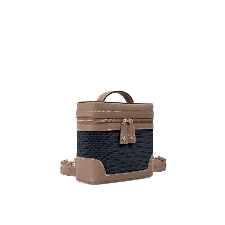 Écrins Nacelle' Nappa Leather backpack Volcan  & Tison