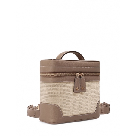 'Écrins Nacelle' Sac à dos Cuir Nappa Volcan & Crème