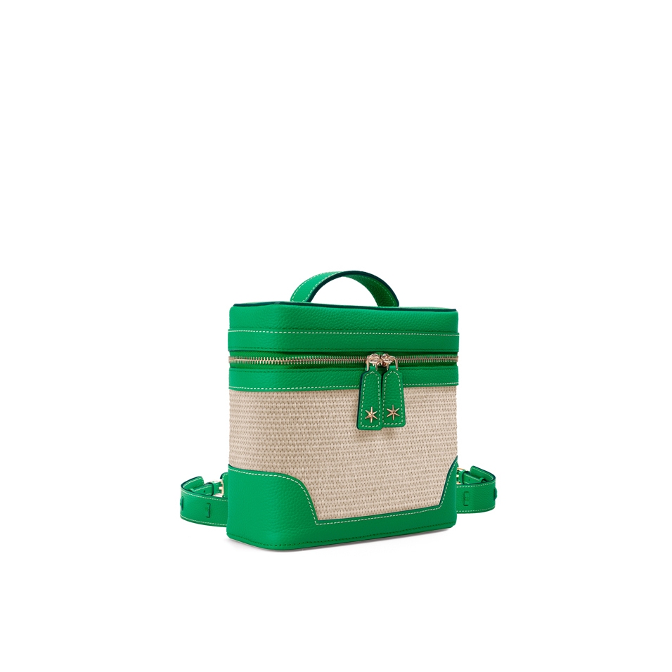 'Écrins Nacelle' Sac à dos Cuir Nappa Lagon & Crème