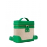 Écrins Nacelle' Nappa Leather backpack Green & Crème