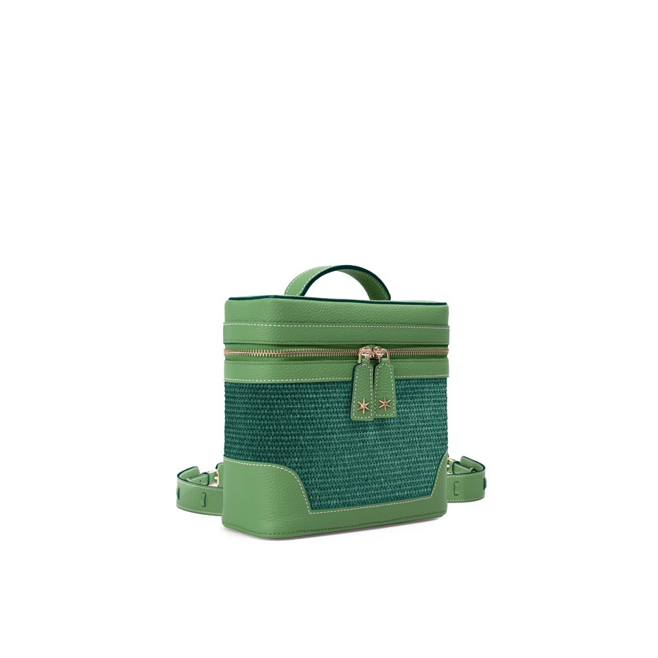 'Écrins Nacelle' Sac à dos Cuir Nappa Asperge & Fougère
