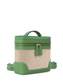 Écrins Nacelle' Nappa Leather backpack Asperge & Crème