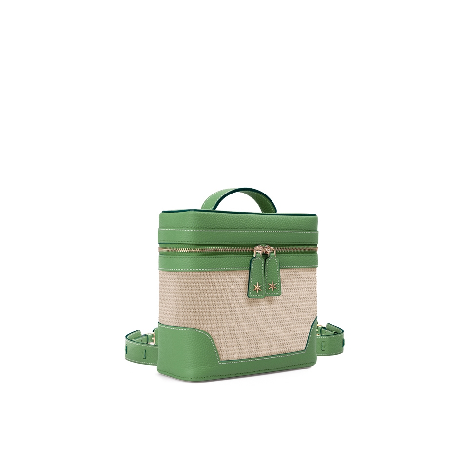 'Écrins Nacelle' Sac à dos Cuir Nappa Asperge & Crème