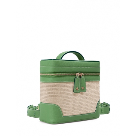 'Écrins Nacelle' Sac à dos Cuir Nappa Asperge & Crème