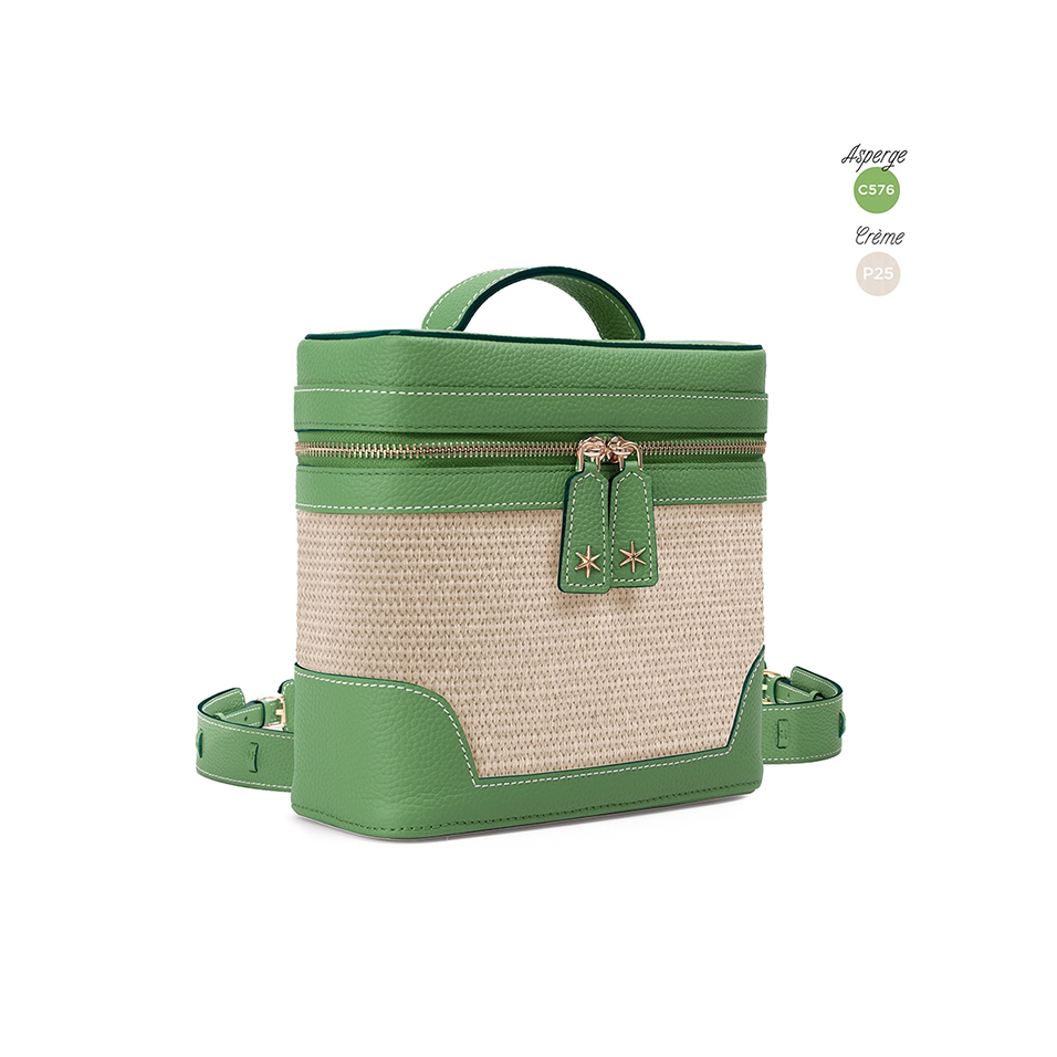 Écrins Nacelle' Nappa Leather backpack Asperge & Crème