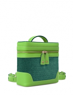 'Écrins Nacelle' Sac à dos Cuir Nappa Pomme& Fougère