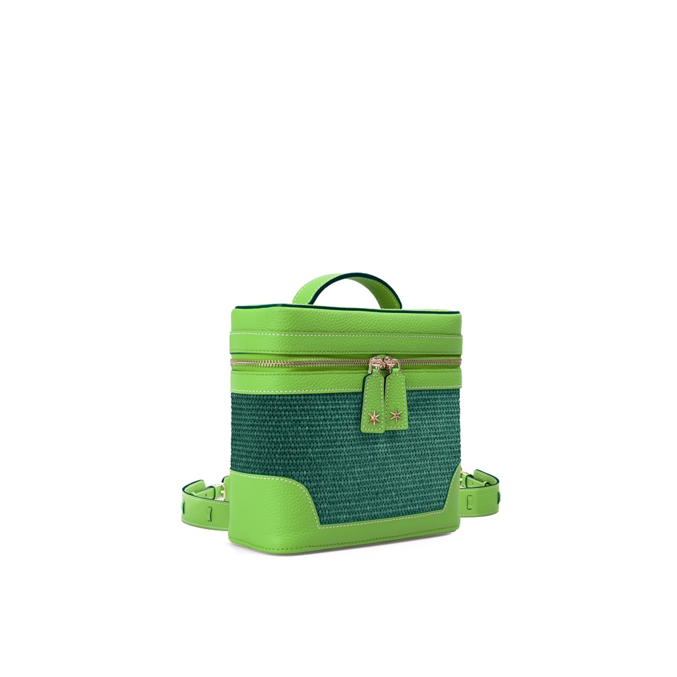 'Écrins Nacelle' Sac à dos Cuir Nappa Pomme& Fougère