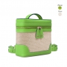 Écrins Nacelle' Nappa Leather backpack Apple Green  & Crème